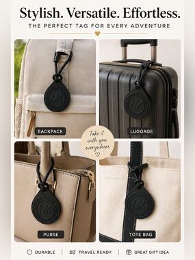 NWT - Michael Kors Dark Blue Air Tag Holders (x2)